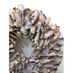 Wianek z suszonych kwiatów Boho Rustykalny 40cm